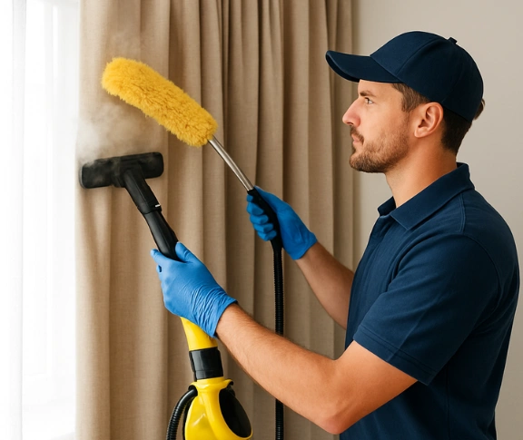 Trusted drapes cleaning technician Matty Curtain Cleaning geebung QLD