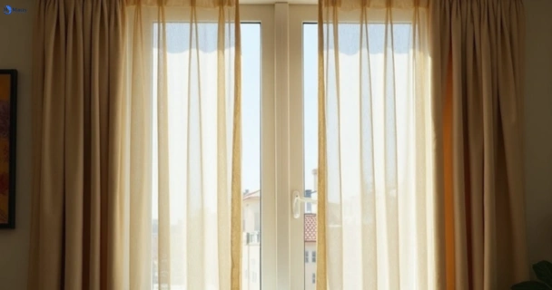 Dull dusty drapes in geebung before professional cleaning